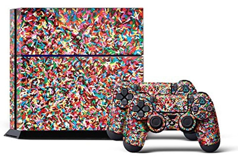 247 skins graphics kit sticker decal compatible with ps4 playstation 4 and dualshock controllers - sprinkle