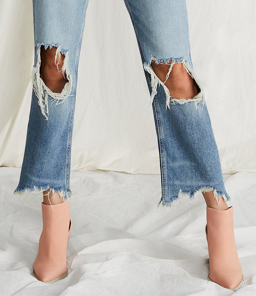 Free People Wilder Leather Side Cutout Booties
