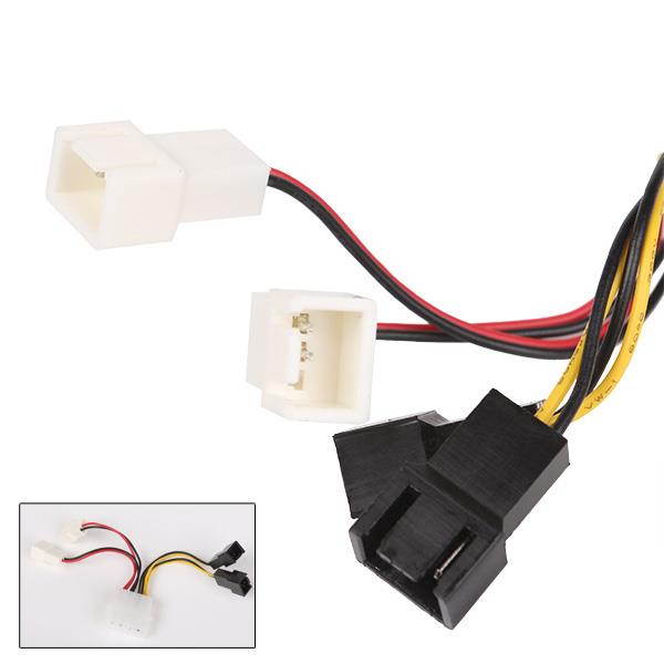 PC 4-Pin Convert to 2pin 3pin 2x12V 2x5V Splitter Cable Fan Speed Governor