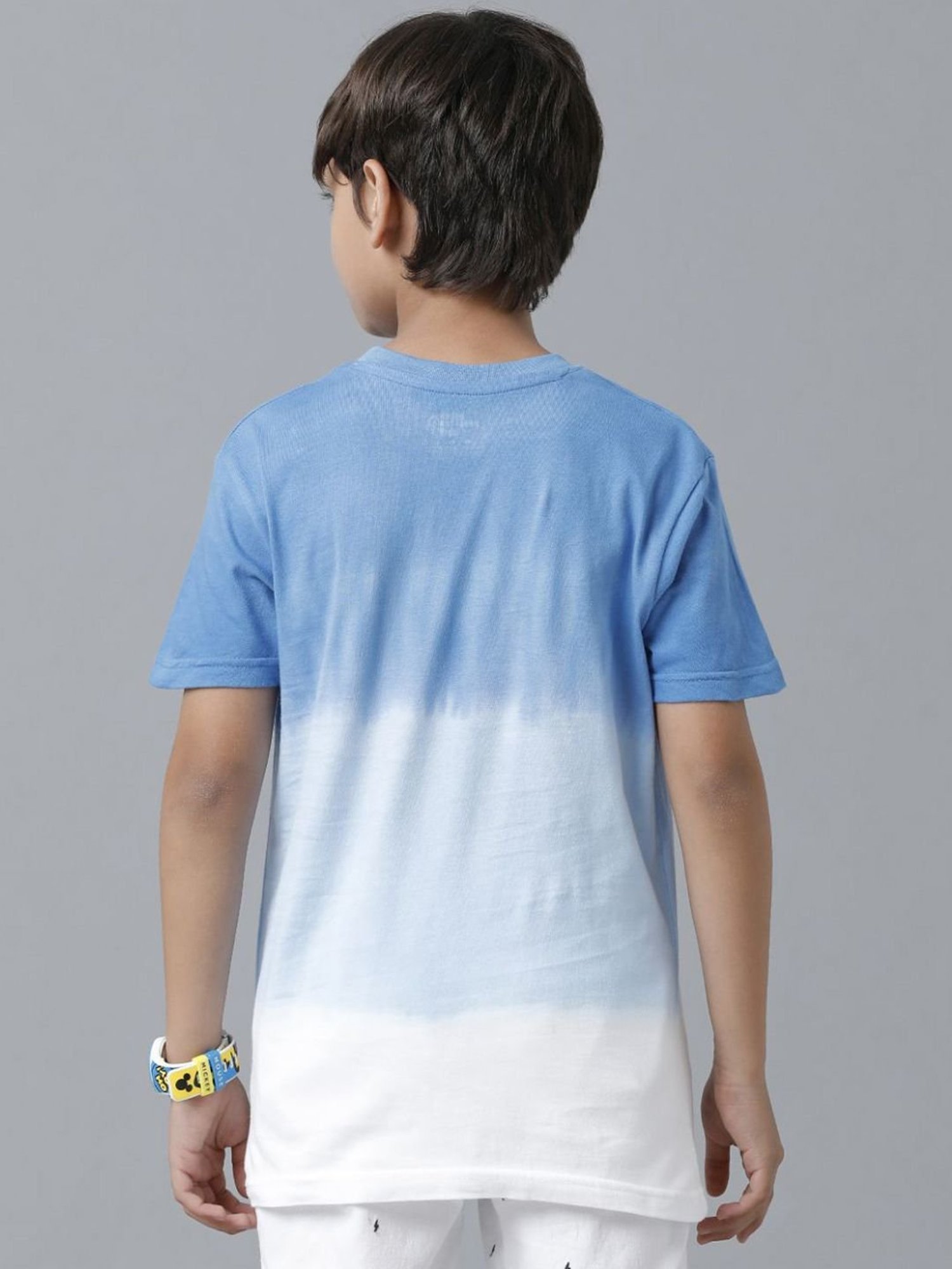 Under Fourteen Only Kids Blue Cotton Printed T-Shirt