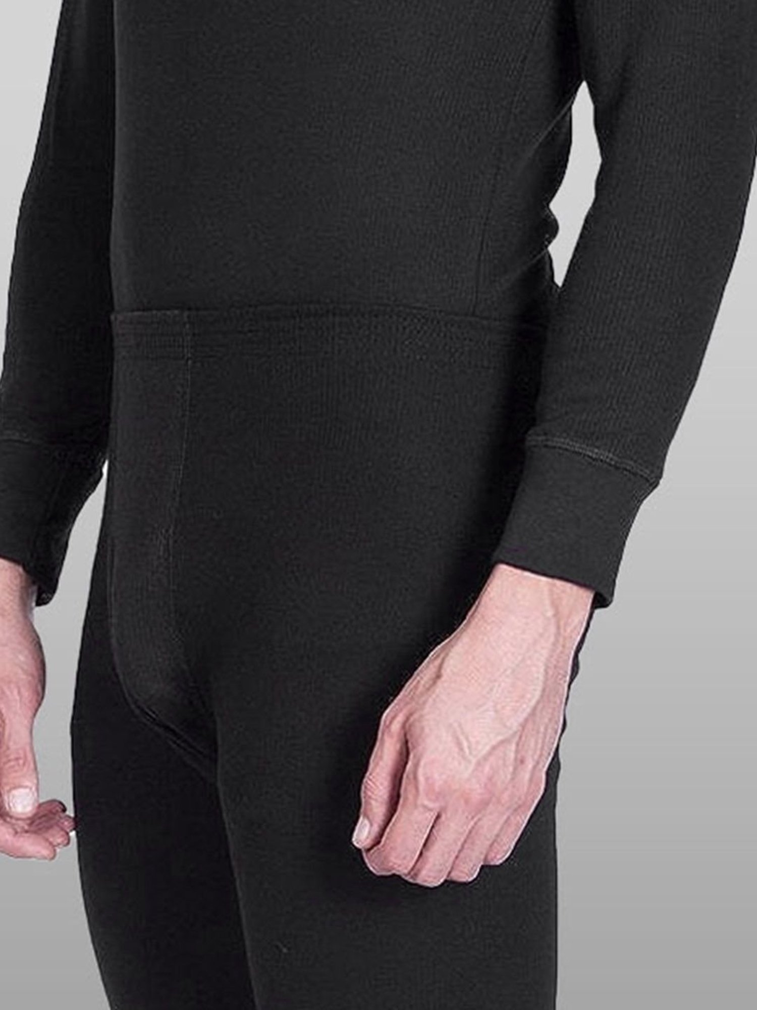 LUX Inferno Black & Blue Skinny Fit Striped Thermal Bottoms - Pack of 2