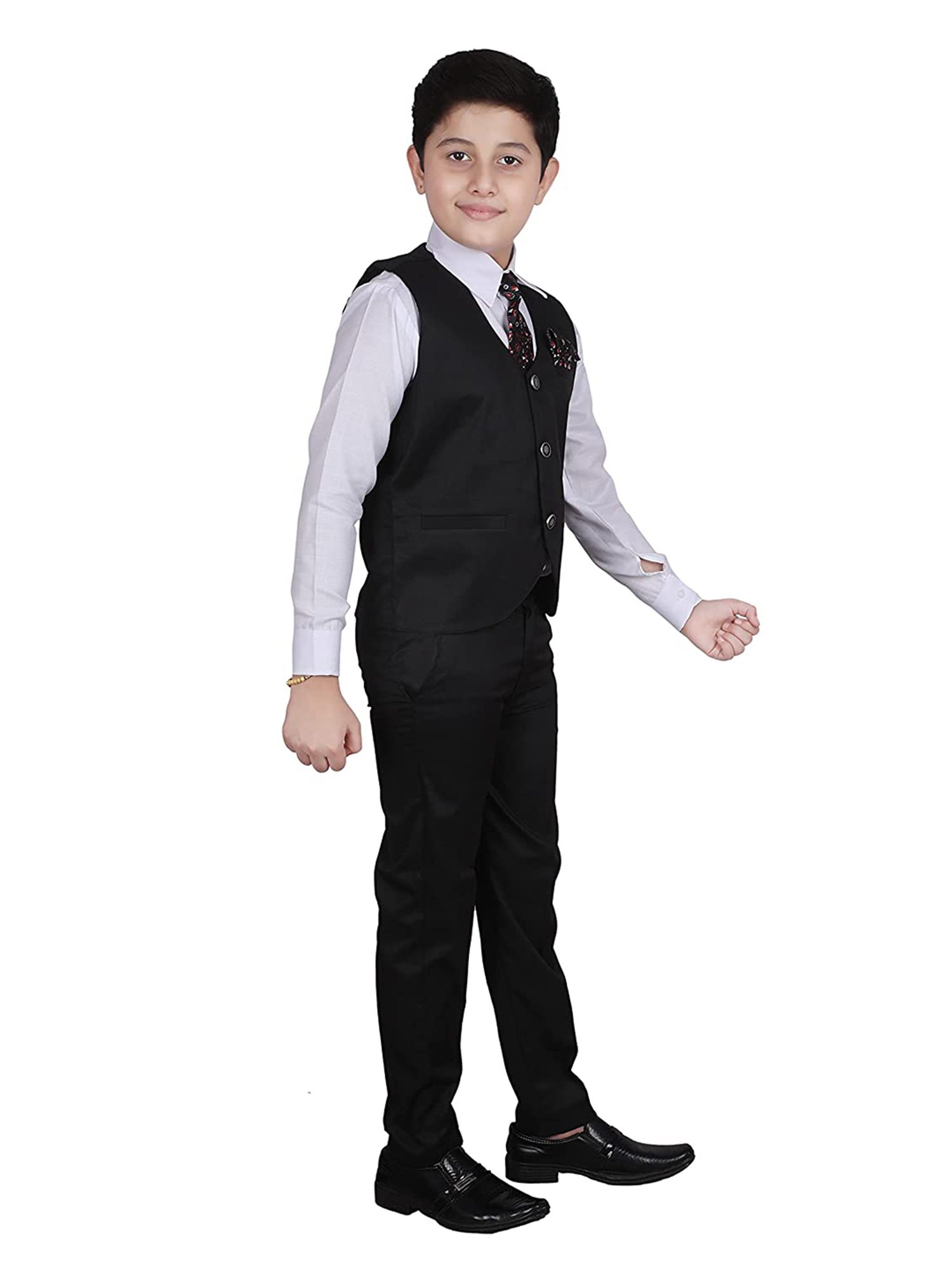 Blue Giraffe Kids Black & Pink Regular Fit Shirt Set