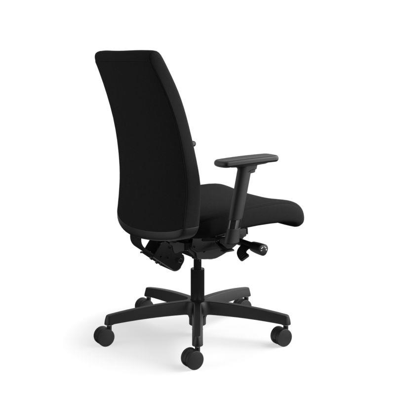 HON Ignition Mid-Back Task Chair - Fabric Black Seat - 5-star Base - 27" Width x 39" Depth x 44" Height  HONIW104CU10
