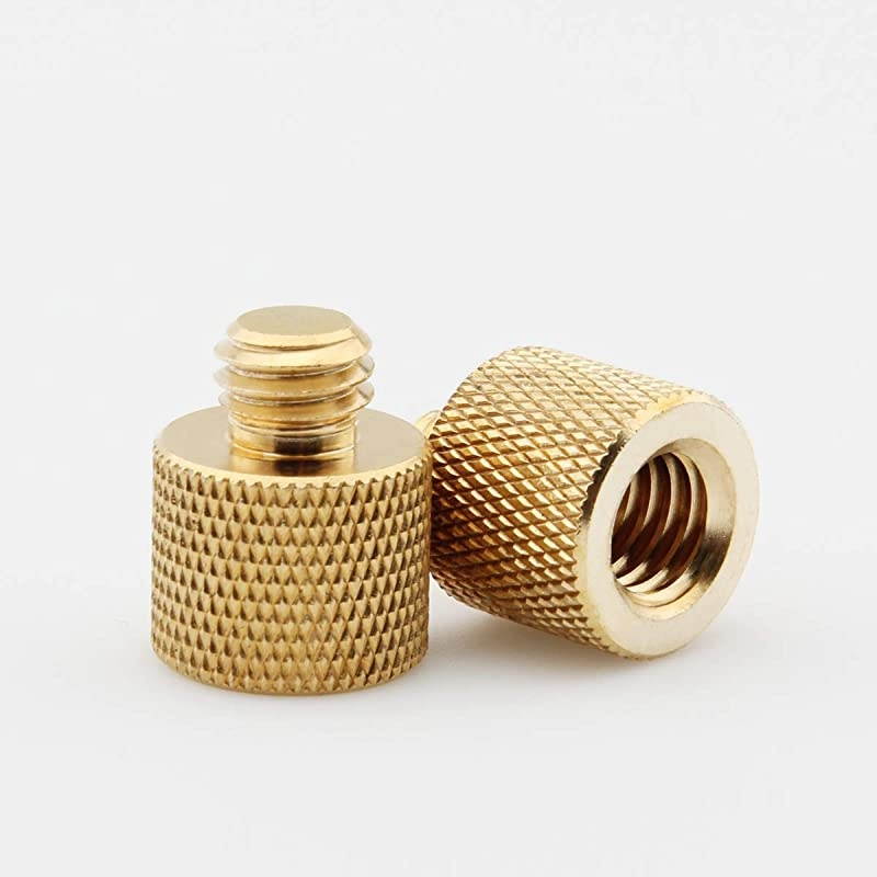 2Pack1 Piece 14quot20 Female to 38quot 16 Male1 Piece 38quot 16 Female to 14quot20 MaleTripod Threaded Camera AccessoriesCamera Screw AdapterAdapterBrass