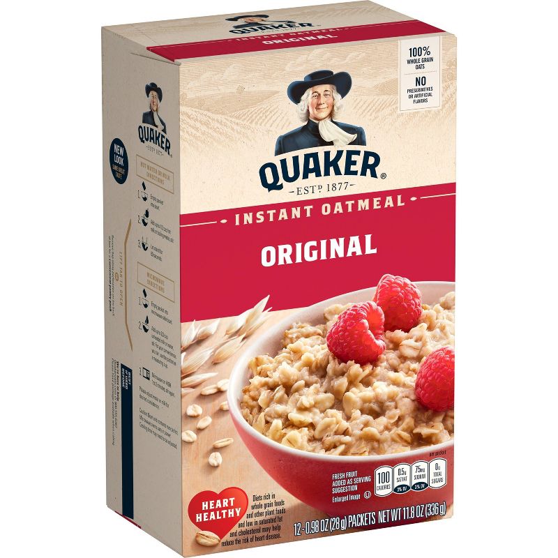 Quaker Original Heart Healthy Oatmeal - 12ct