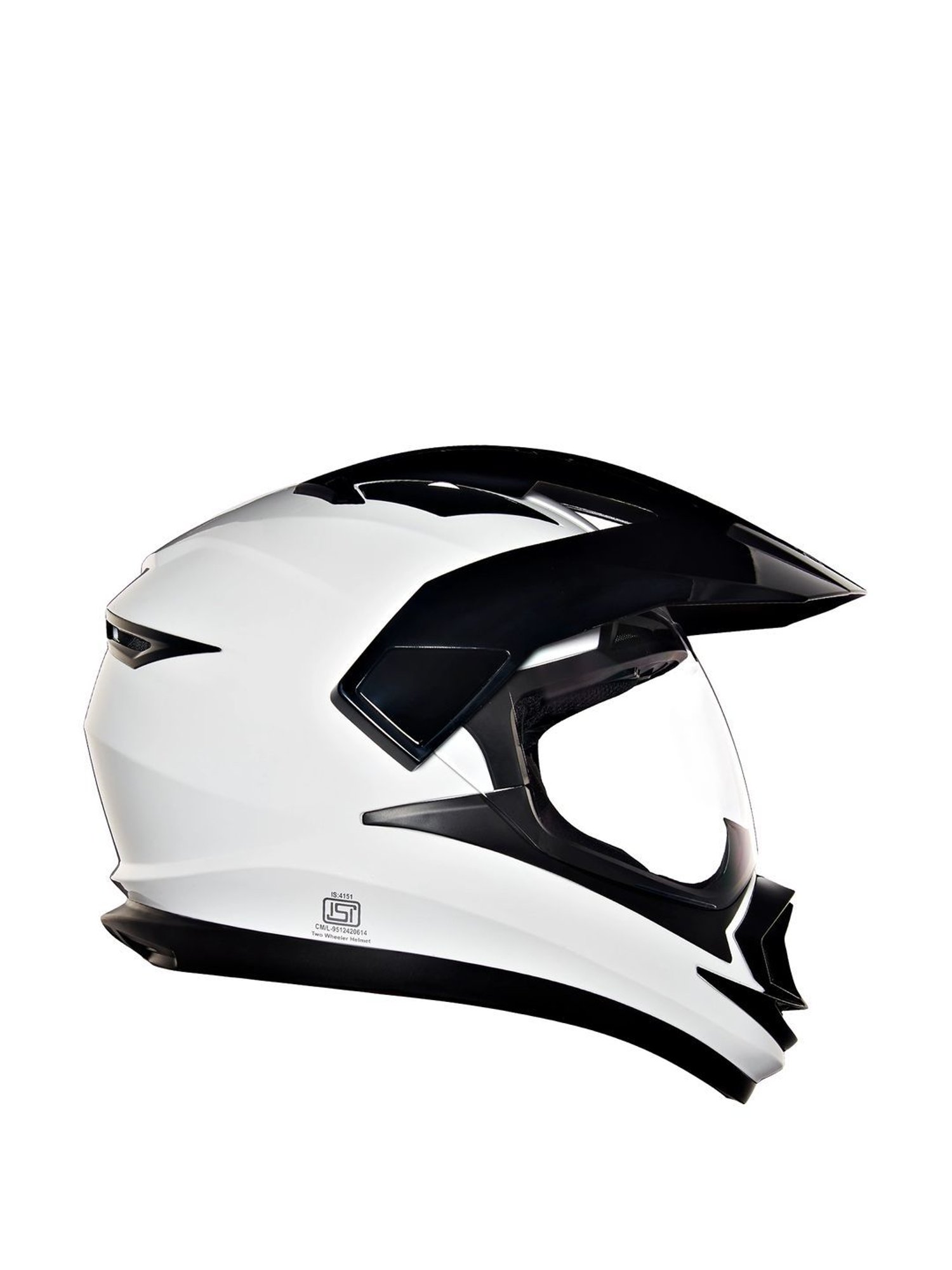Royal Enfield White & Black Textured Medium Helmet
