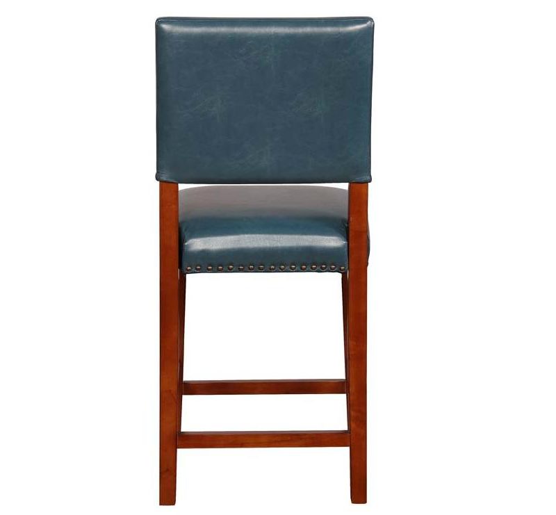 Linon Blake Pacific Blue Counter Stool