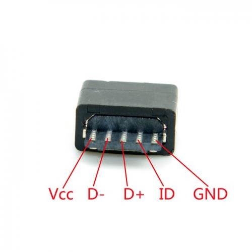 Xiwai 50Pcs Type B Micro USB Female 5 Pin Jack Port Socket Connector Solder Type Repair Parts