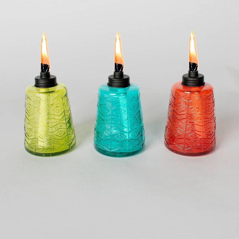 Tiki Brand Tabletop Glass 3pk OP&POP Colors