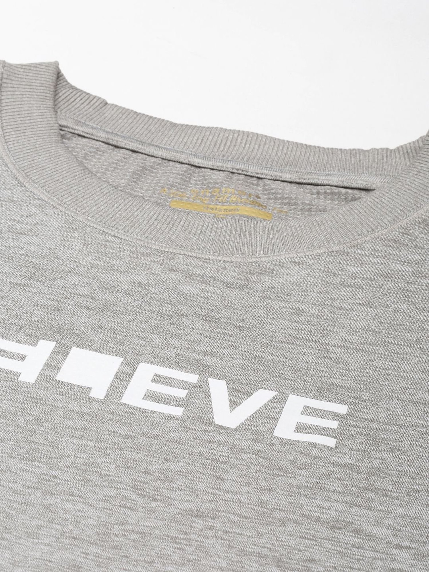 Enamor Grey Graphic Print Sports T-Shirt