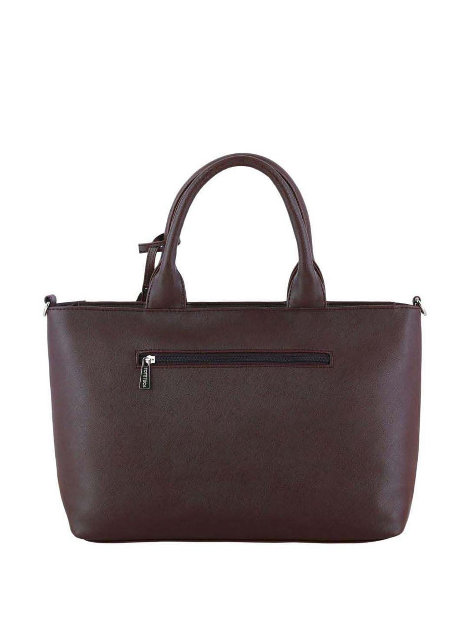 Toteteca Brown Textured Medium Tote Handbag