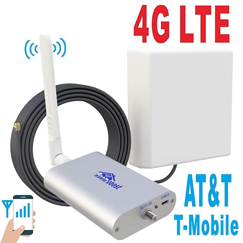 LTE ATT TMobile 65dB 700MHz Cell Phone Signal Booster for Home and Office Band 1217 FDD LTE Mobile Phone Signal Amplifier Including 45 Feet RG58 Cable Repeater Full Kit