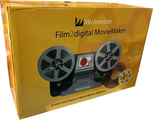 Wolverine 8mm and Super8 Reels Movie Digitizer with 2.4" LCD, Black (Film2Digital MovieMaker), Includes 32GB SD Memory Card & Worldwide Voltage 110V/240V AC Adapter (Bundle)