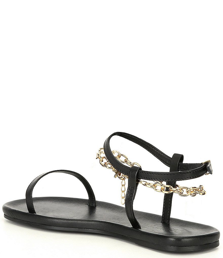 Schutz Celyna Leather Chain Detail Sandals