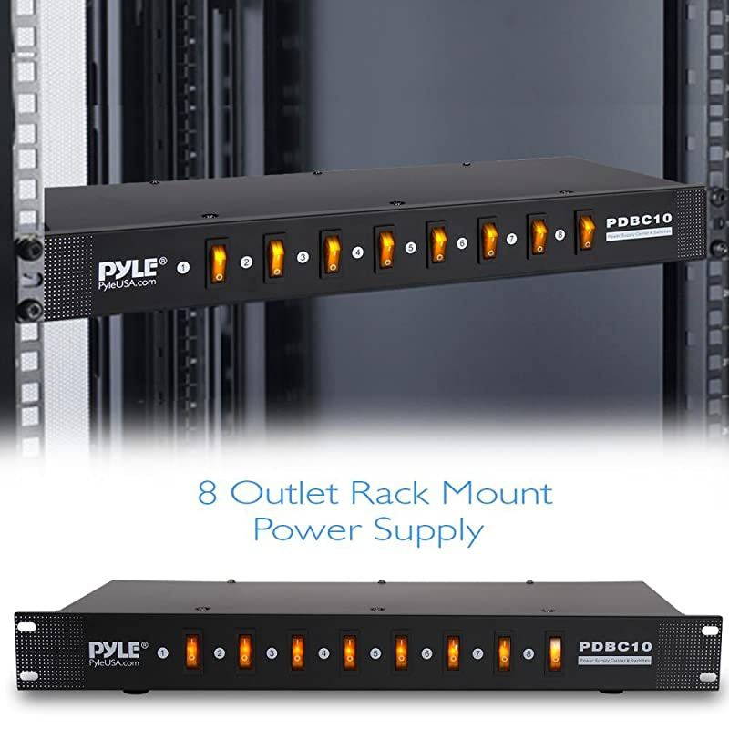 Rack Mount PDU Unit 8 Outlets w Digital Display and Surge Protection 1U15A120V Aluminum Alloy Power Covered w ONOFF SwitchWide Usage amp BuiltIn Circuit Breaker SereneLife PDBC10