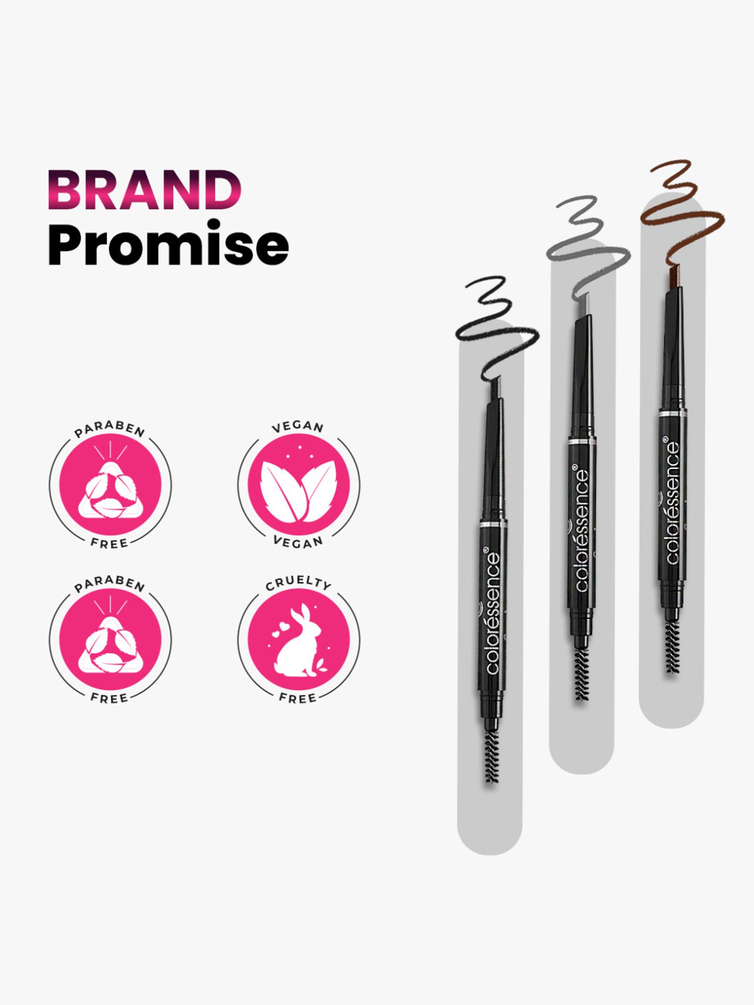 Coloressence 2 in 1 Dual Function Eye Brow Filling Pencil with Spoolie Brown - 0.25 gm