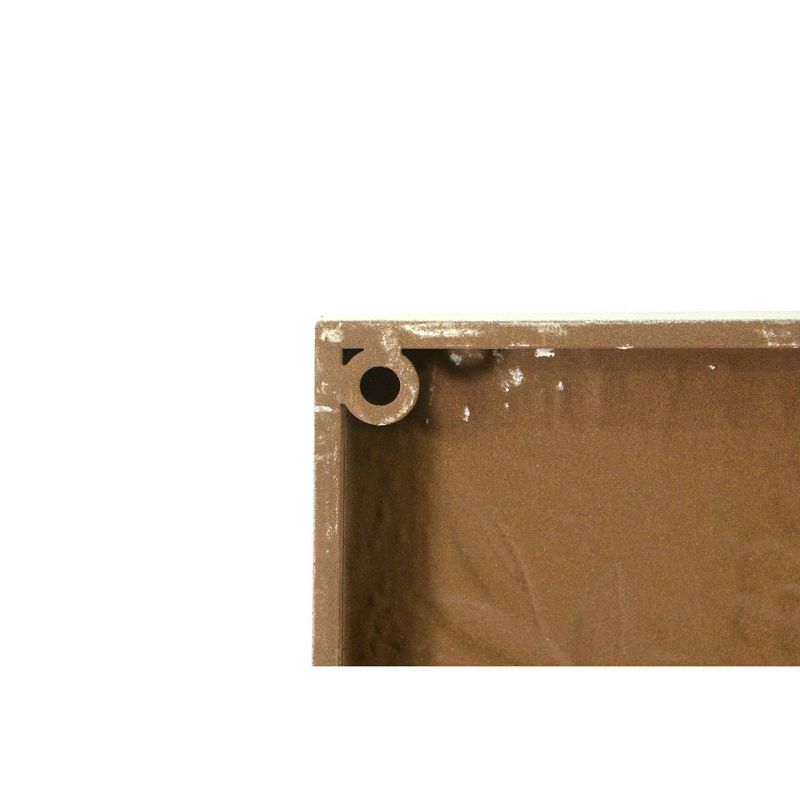 24" Embossed Flowers in Vase Distressed Metal Wood Wall Décor - 3R Studios