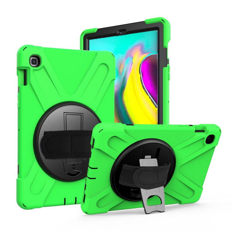 Galaxy Tab A 10.1 Case, Fits 2019 T510/T515 Shockproof Heavy Duty Shield Case Kickstand, Shoulder Strap Sling, Hand/Palm Strap For Samsung Galaxy Tab A 10.1 (2019) SM-T510 / SM-T515 (Red)