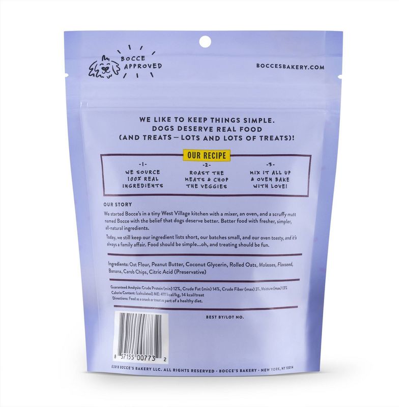 Bocce's Bakery Peanut Butter Banana Chip Soft and Chewy Dog Treats - 6oz