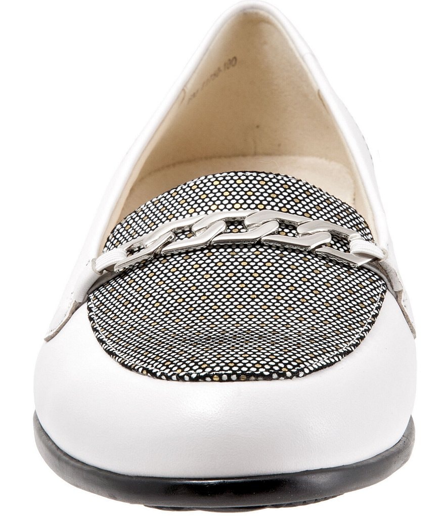Trotters Anastasia Foil Dots and Chain Detail Loafers
