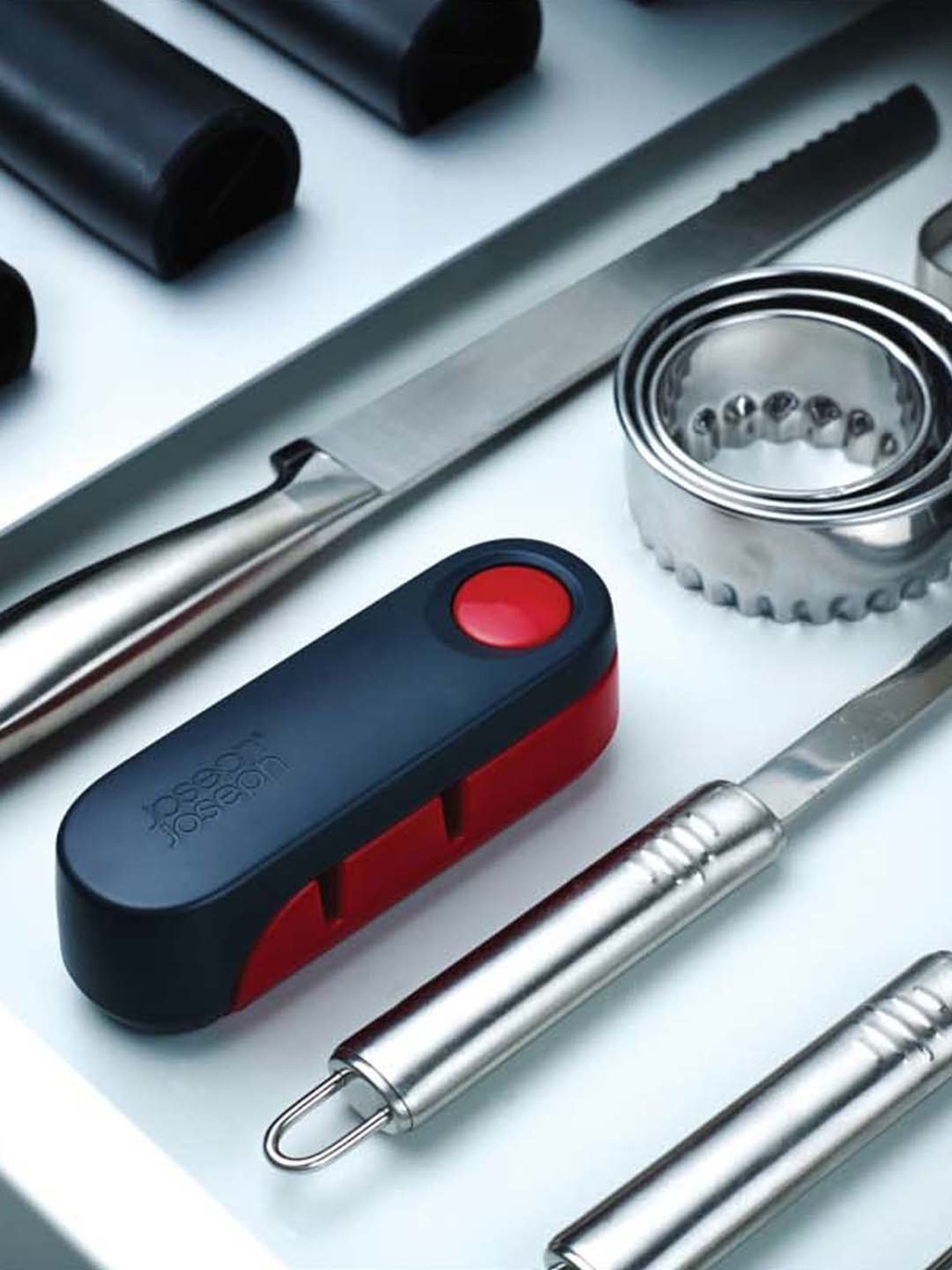 Joseph Joseph Red & Black Plastic Rota Knife Sharpner - Set of 1