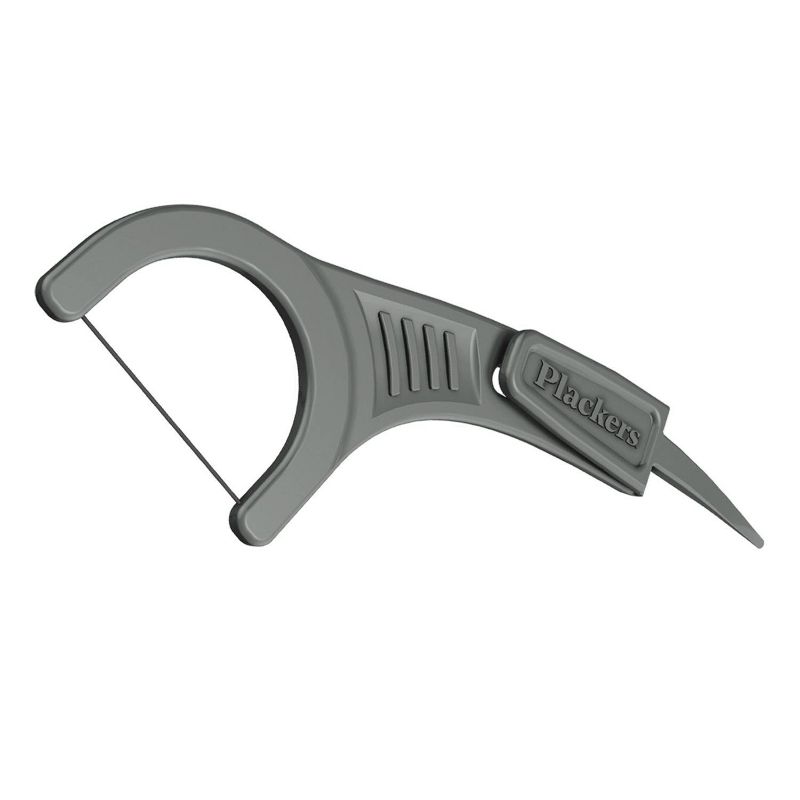 Plackers EcoChoice 100% Recycled Plastic Activated Charcoal Dental Floss Picks - 90ct