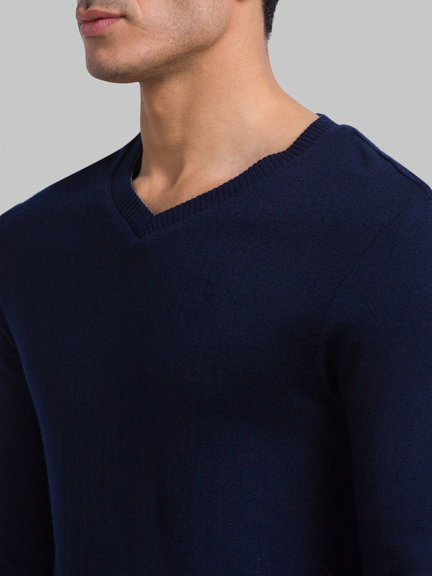 Parx Blue Regular Fit Sweater