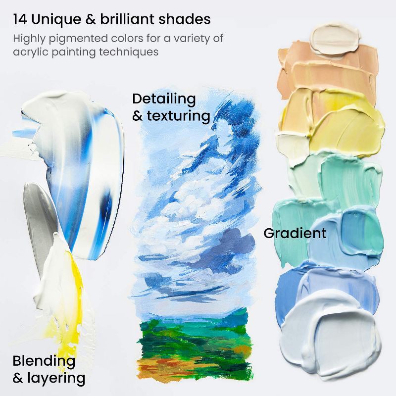 Synthetic Gold Taklon Real Value Brush Set-7/Pkg