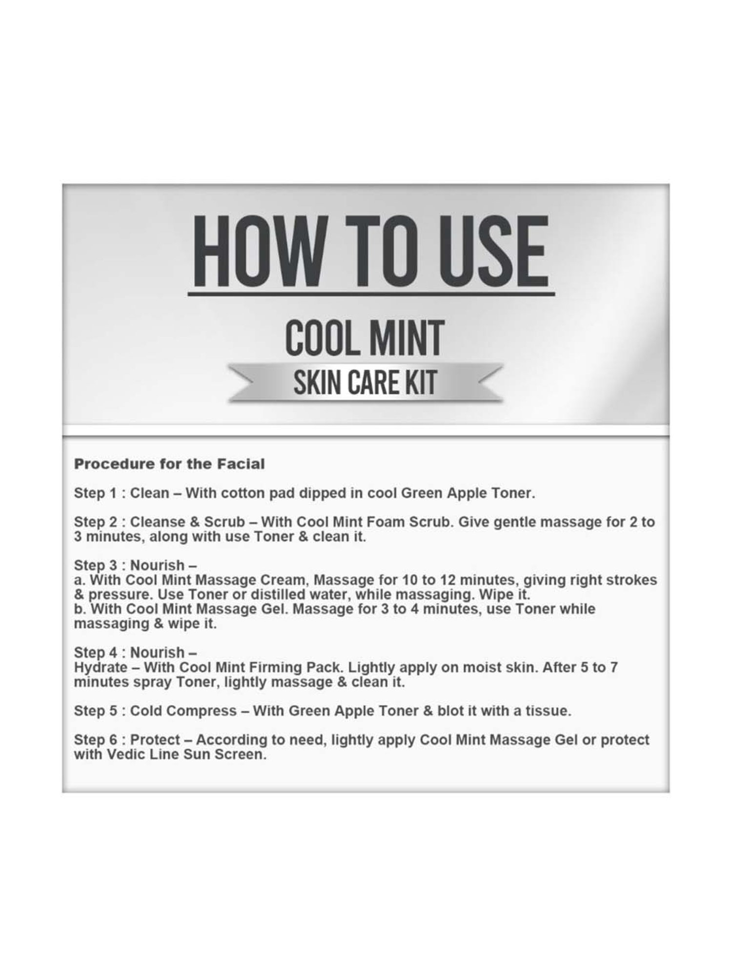 VEDIC LINE Cool Mint Facial Kit
