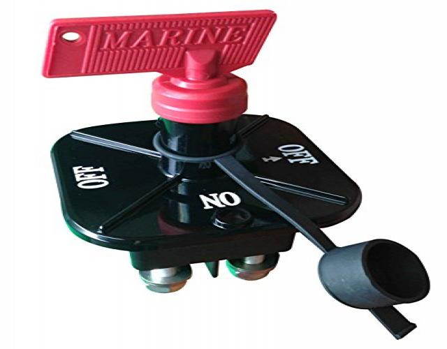 MARINE BOAT HEAVY DUTY 4 POSITION BATTERY SWITCH BAKELITE POM KEY 1500A INT