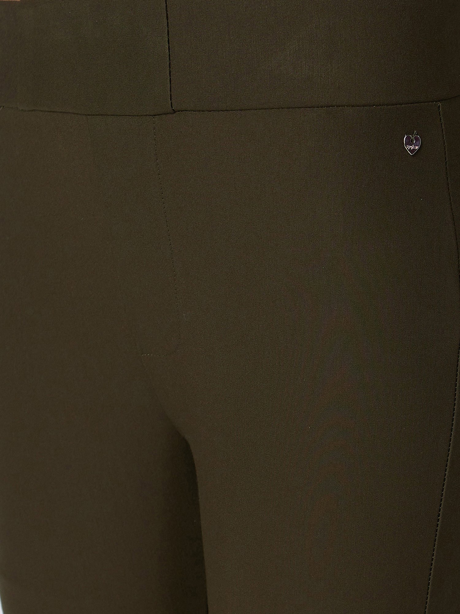 Spykar Olive Blended Slim Fit Jeggings