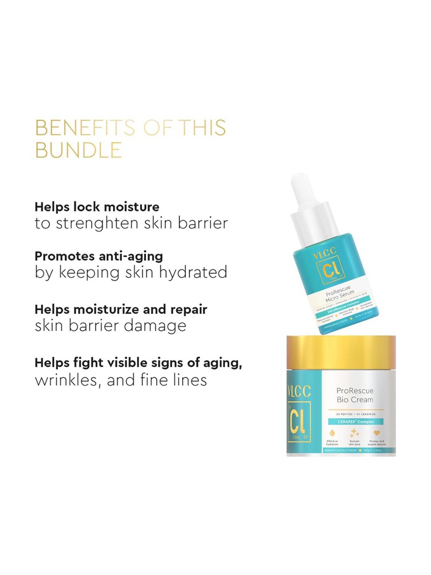 VLCC Clinic ProRescue Micro Serum & Bio Cream Combo