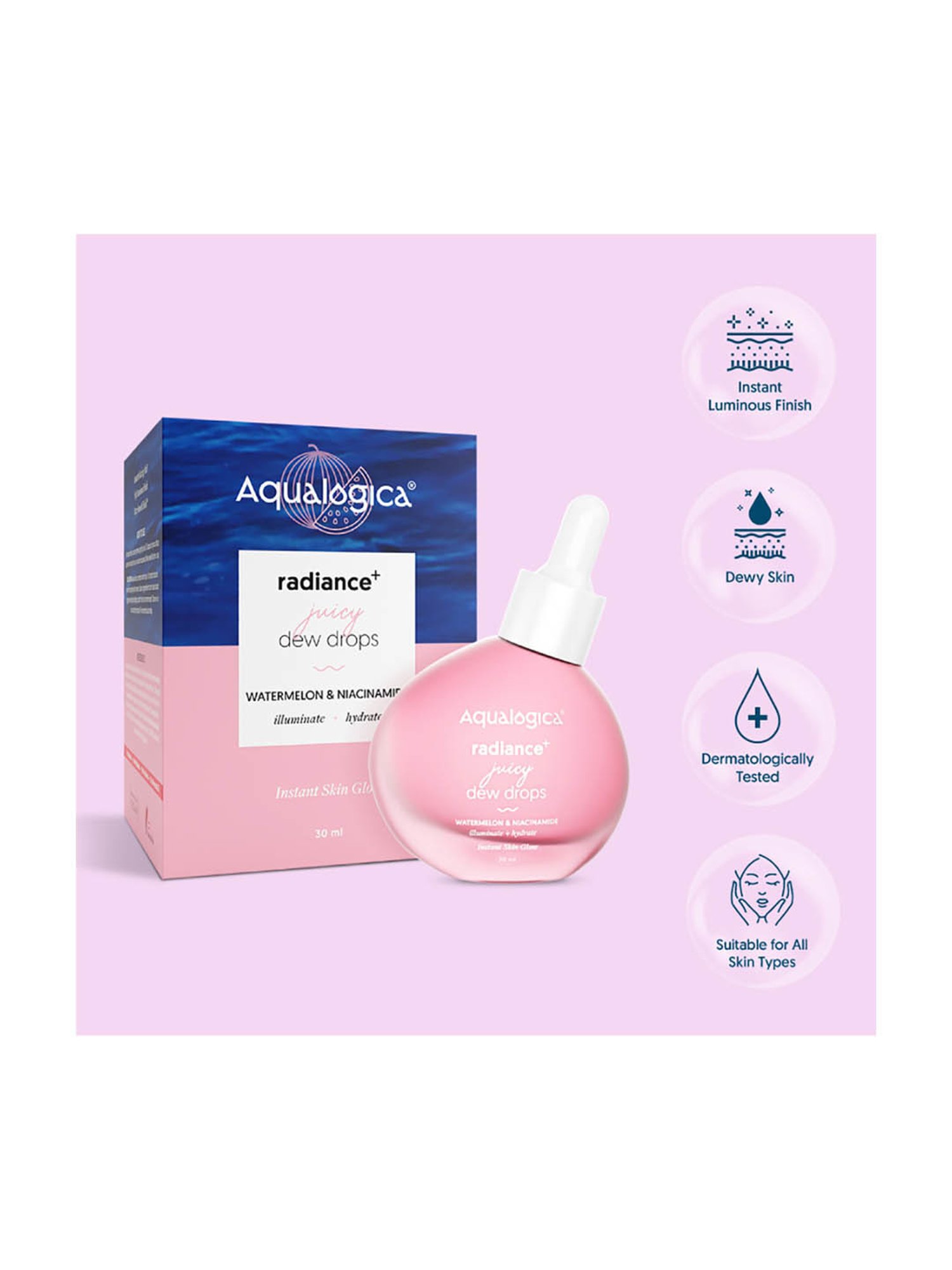 Aqualogica Radiance+ Juicy Dew Drops - 30 ml