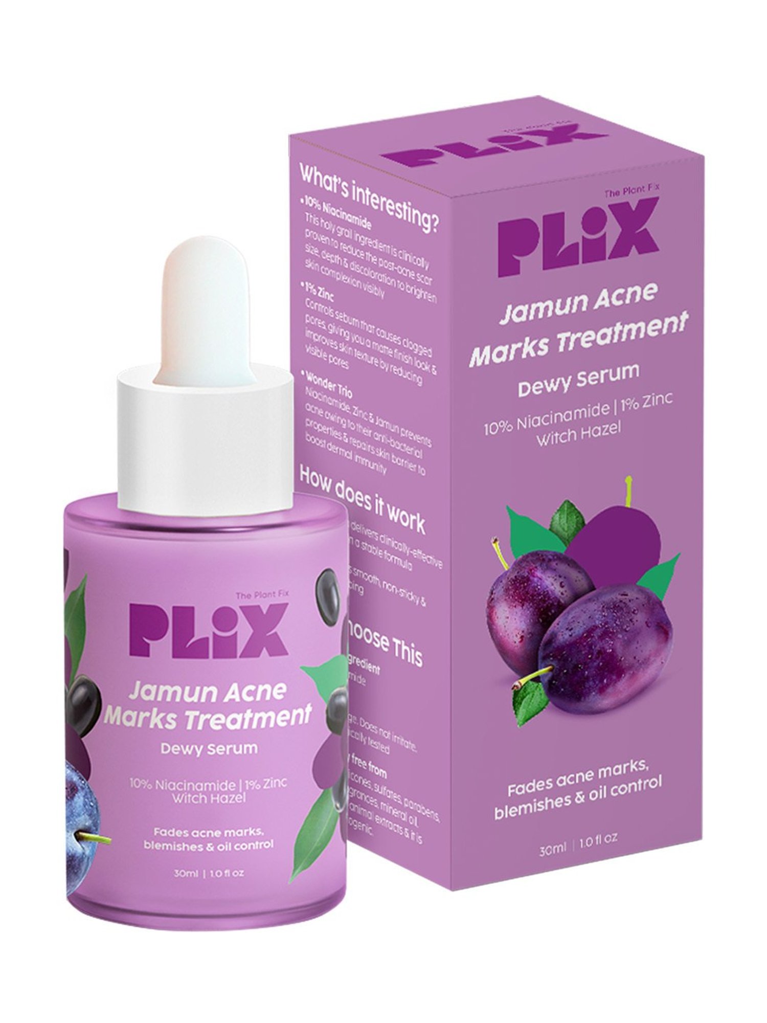 PLIX THE PLANT FIX Jamun Acne Marks Treatment Dewy Serum - 30 ml