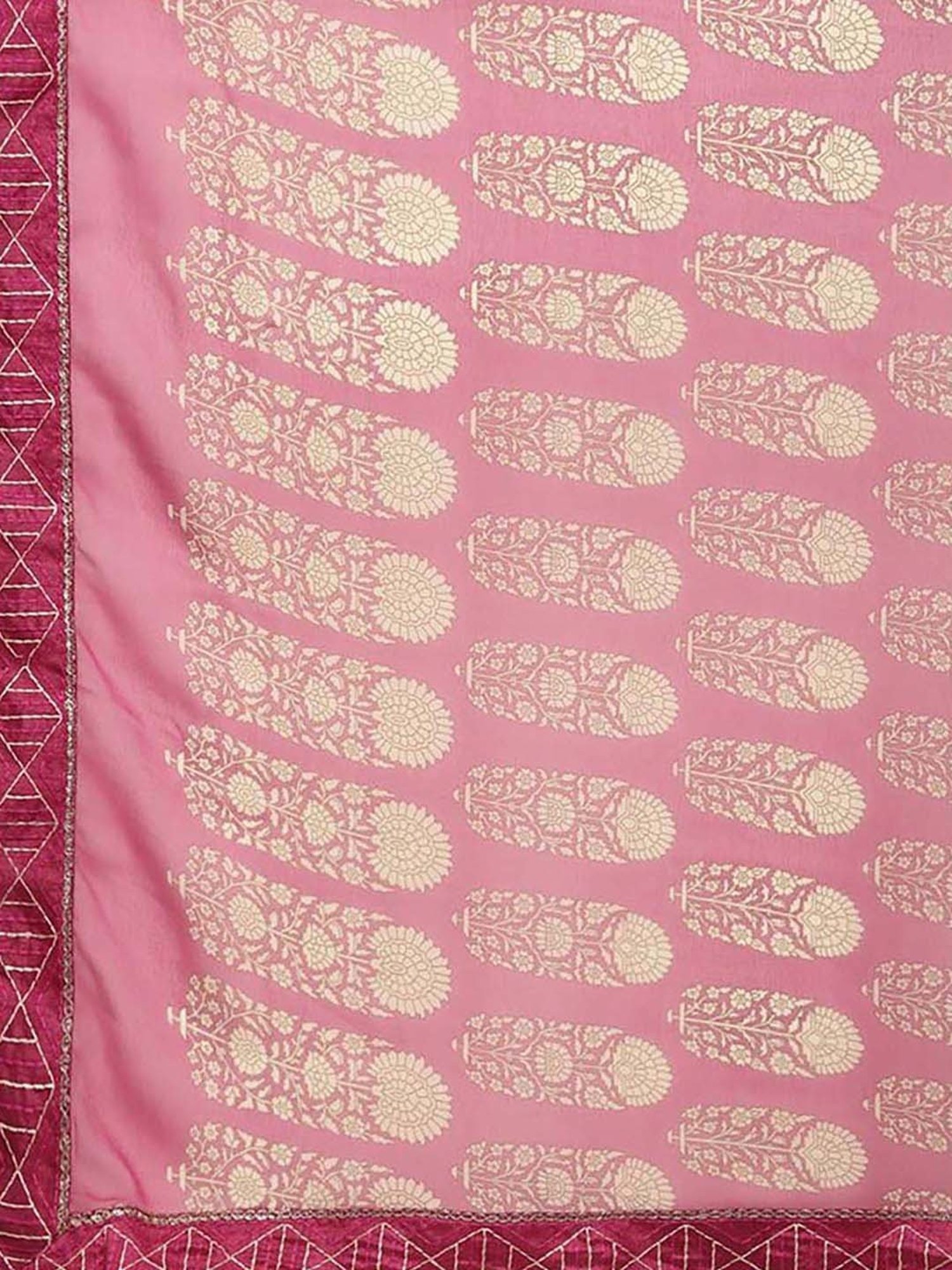 Rangita Purple Floral Print Saree With Unstitched Blouse