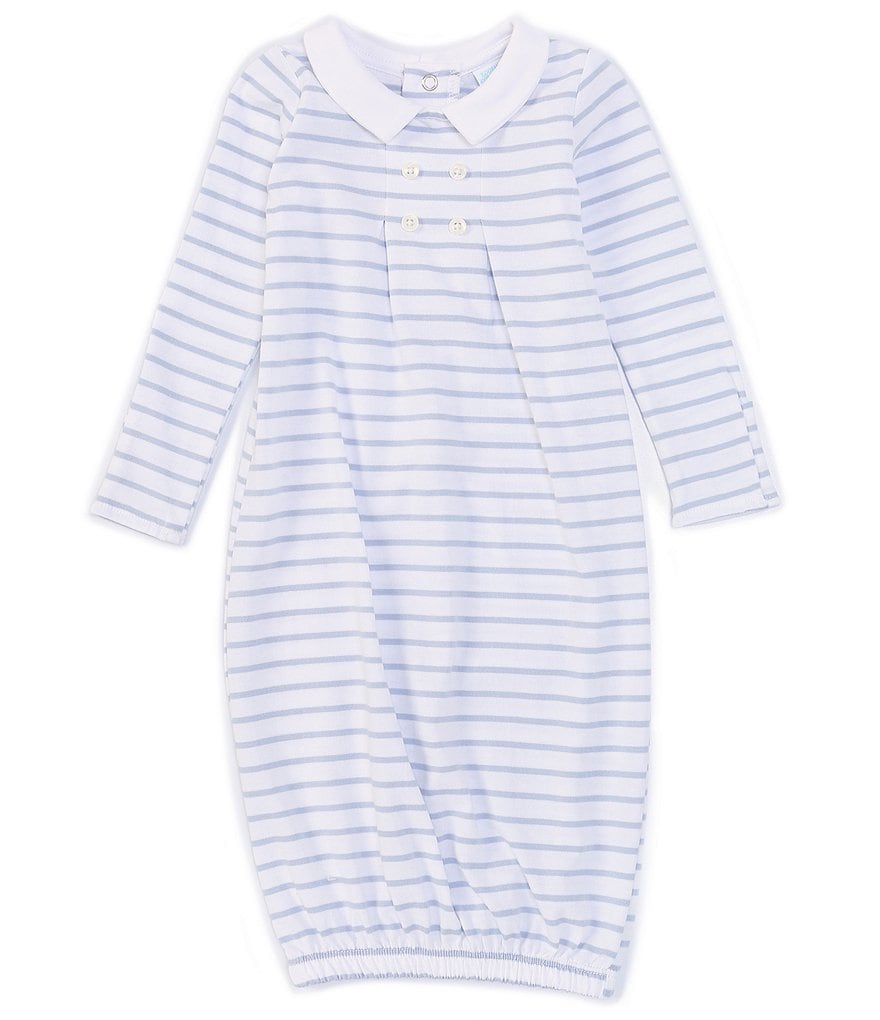Edgehill Collection Baby Boys Newborn-6 Months Blue Stripe Gown