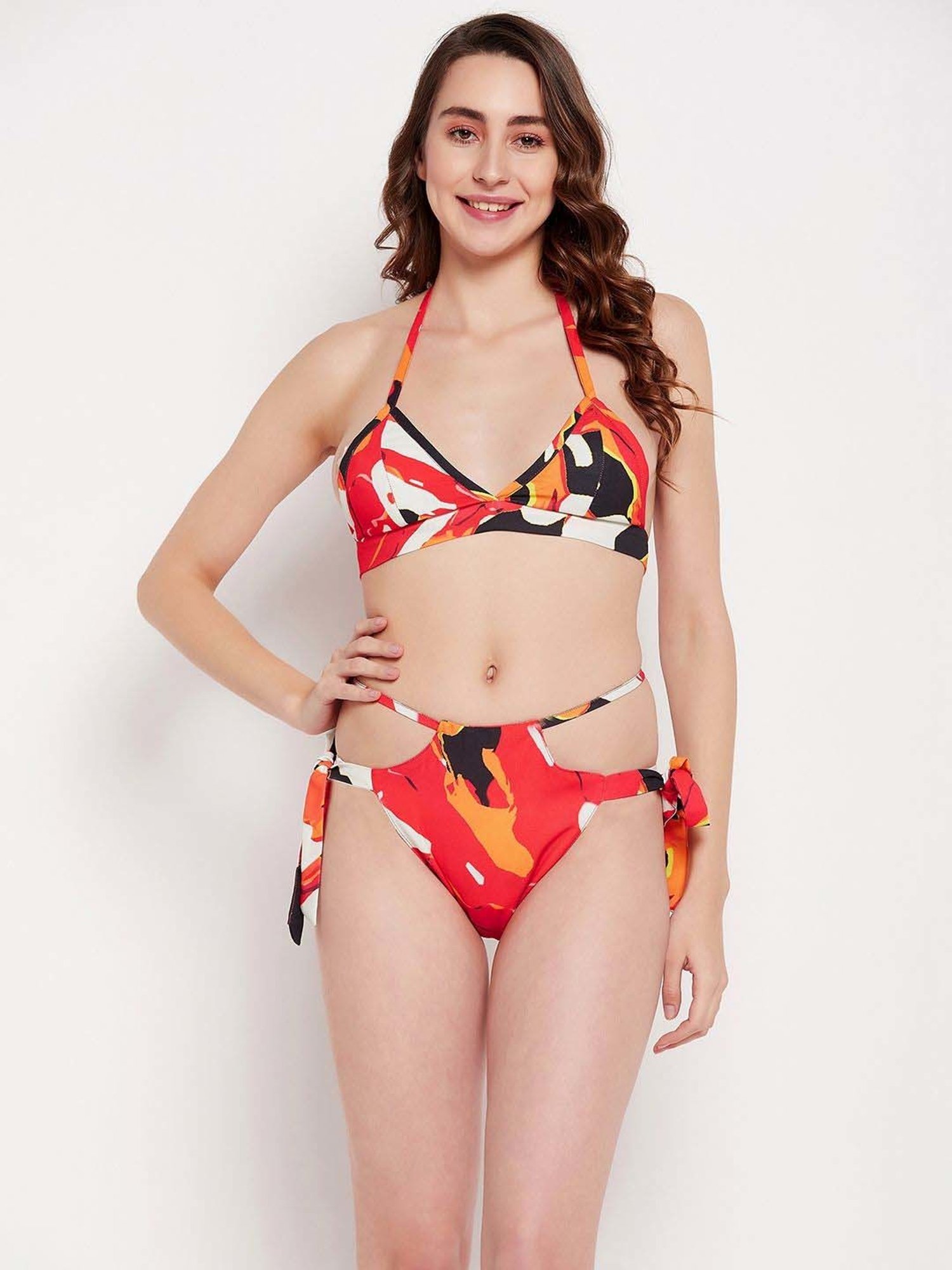 Secrets By ZeroKaata Assorted Printed Bikini Set - Pack Of 2