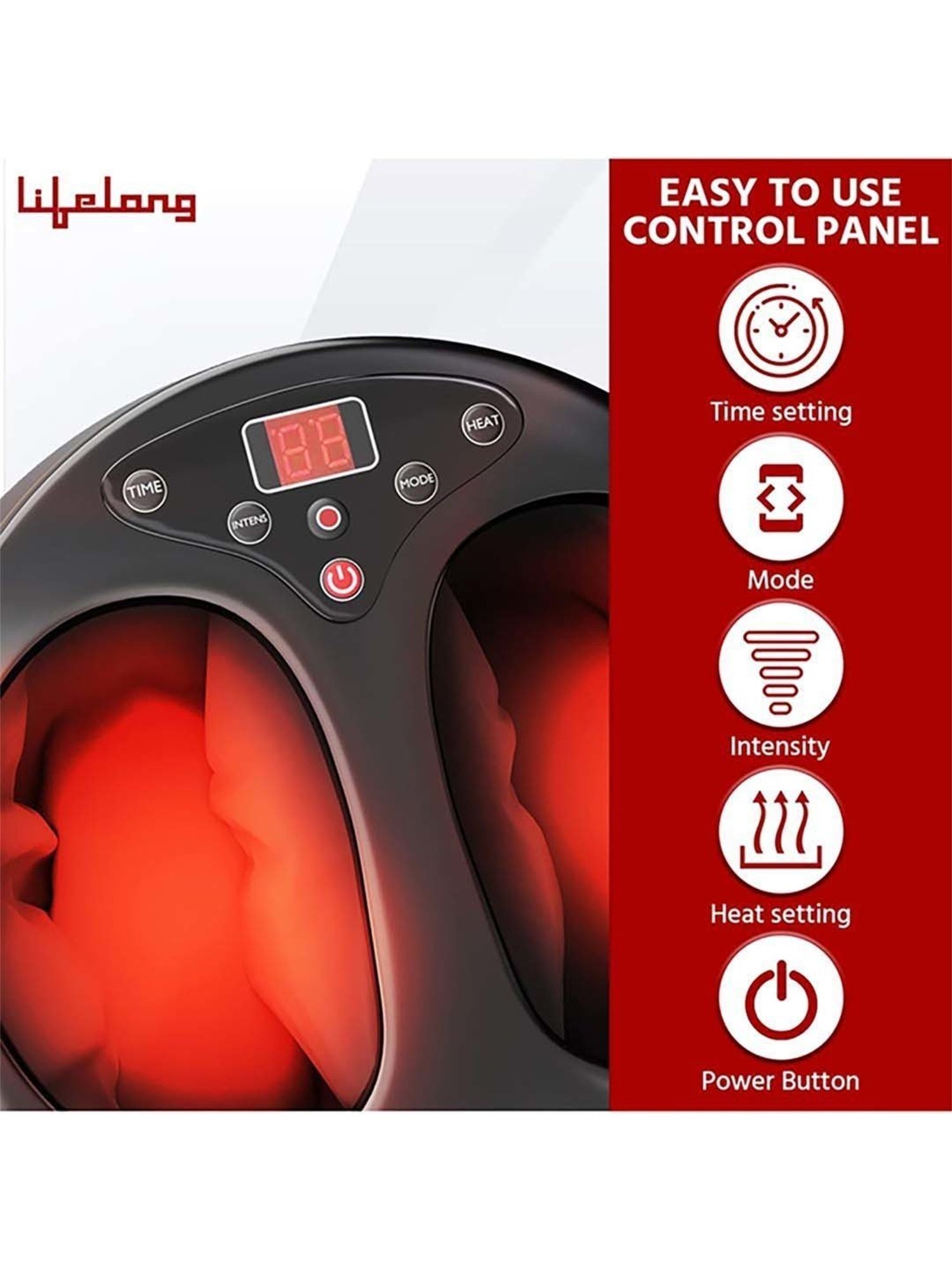 Lifelong LLM432 Air Bag Foot Massager (Black)