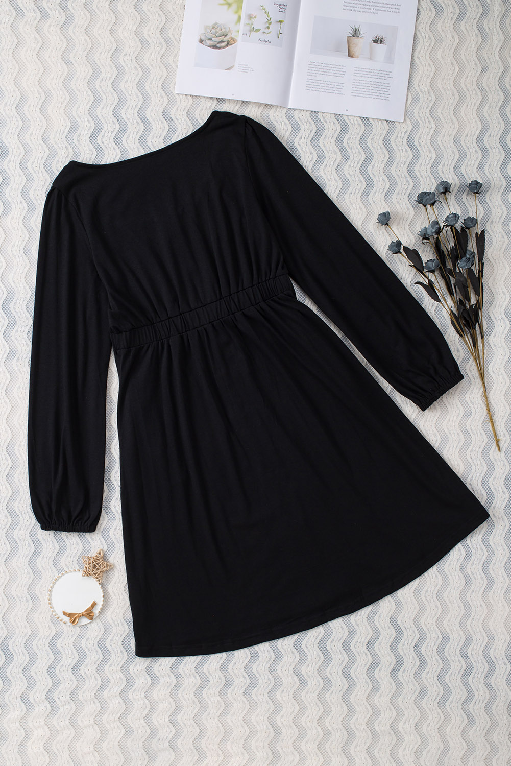 Cheetah Casual Long Sleeve Button Up Shirt Dress