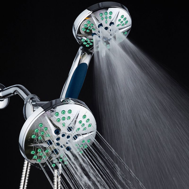 6" 48 Setting High Pressure Ultra Luxury Three-Way Shower Head Combo Chrome - Hotelspa Notilus
