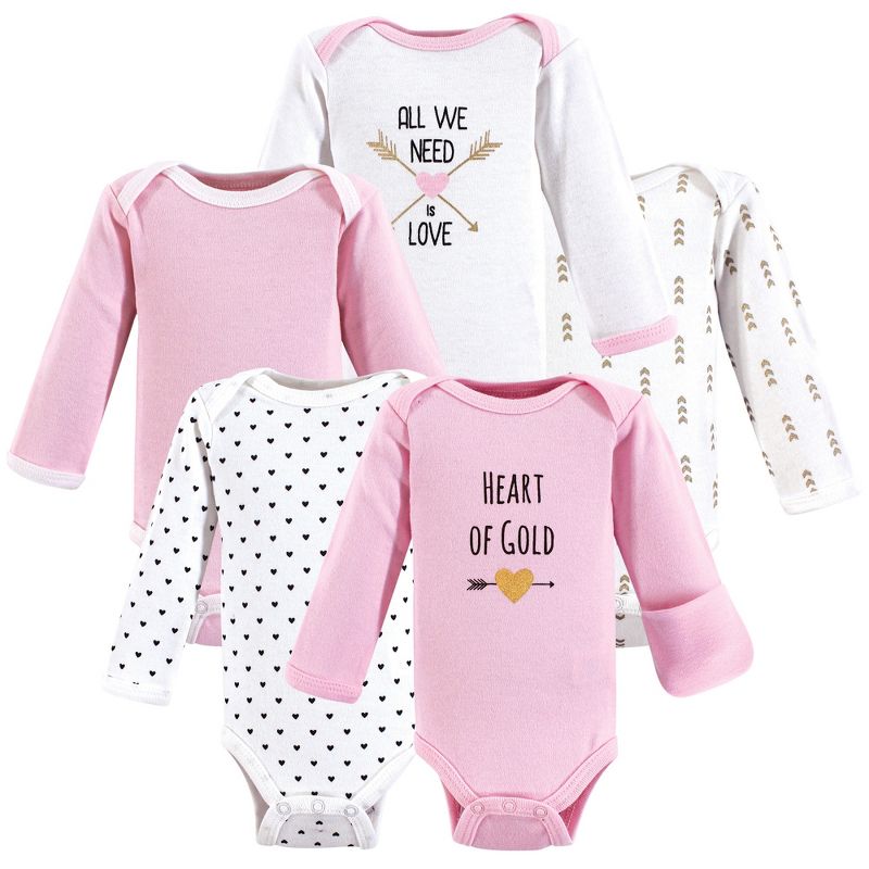 Lamaze Baby Girls' Organic 4pc Bodysuit Gift Set - Pink Newborn