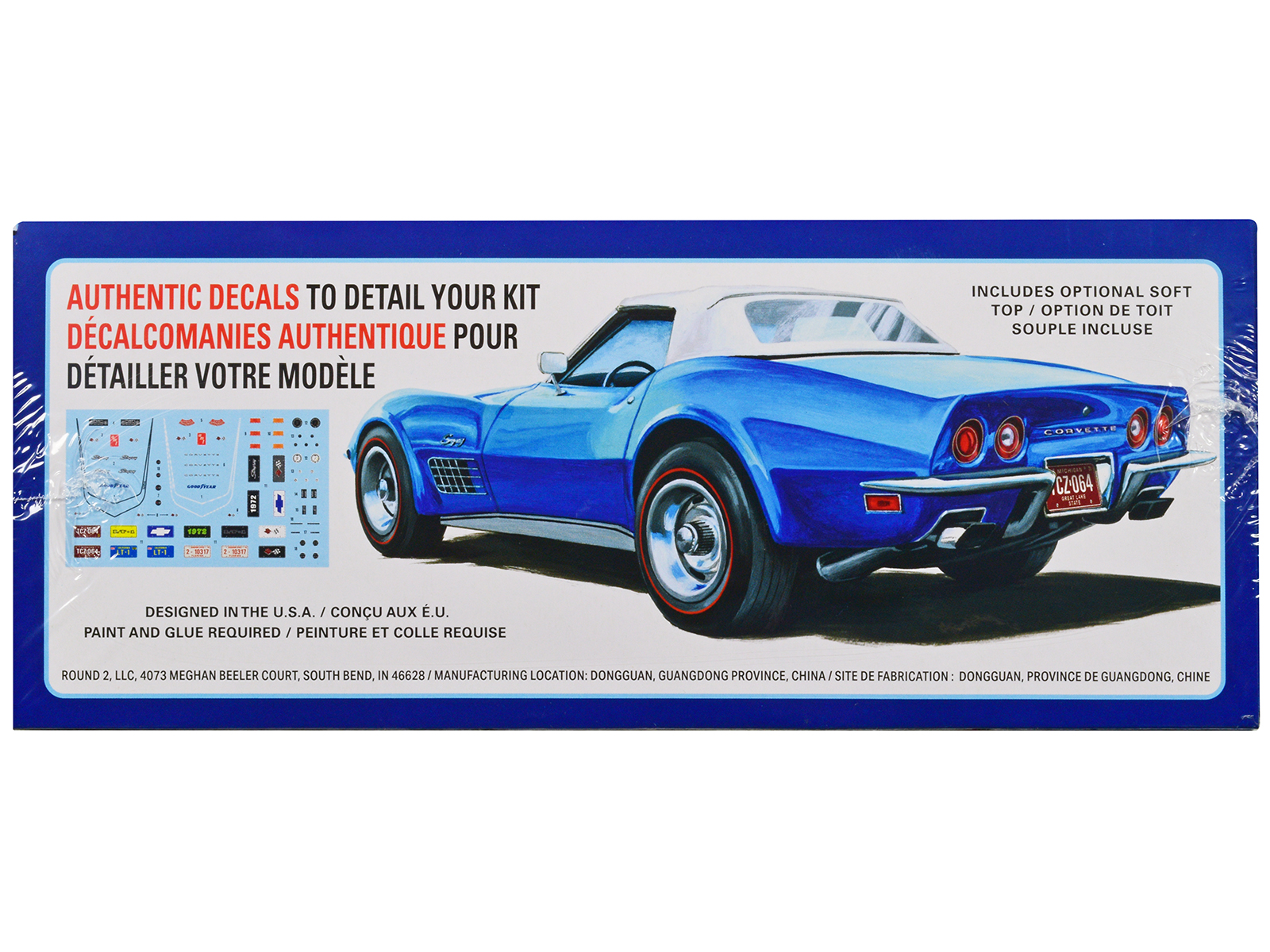 Skill 2 Model Kit 1960 Chevrolet Corvette 7-in-1 Kit 1/25 Scale Model by MPC