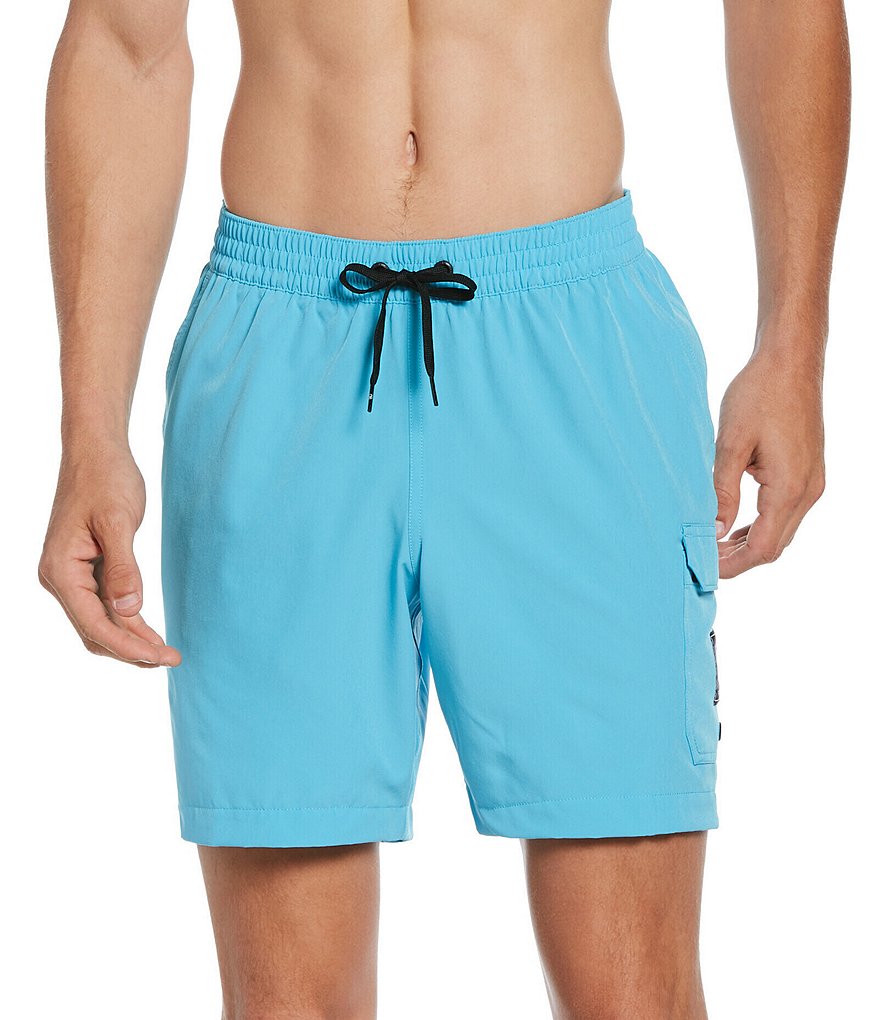 Redsand Solid Stretch 18#double; Outseam Cargo Volley Shorts
