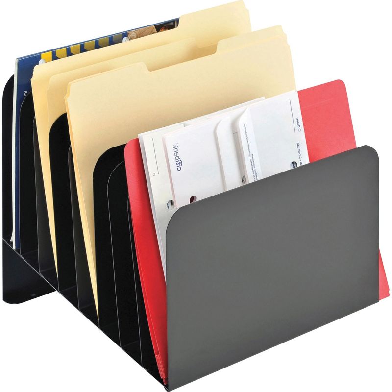 Mmf Industries Slanted Vertical Orgnzr 8 Compartments 11"x10"x10" BK 264S8BLA
