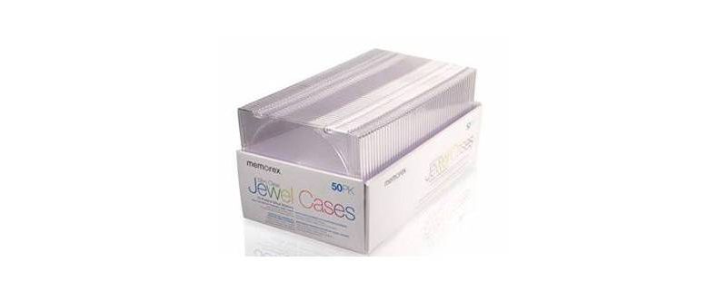 Memorex CD/DVD Slim Clear Jewel Cases - 50pk