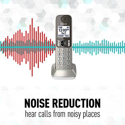 PANASONIC Corded / Cordless Phone System with Answering Machine and One Touch Call Blocking &ndash; 2 Handsets - KX-TGF352N (Champagne Gold)