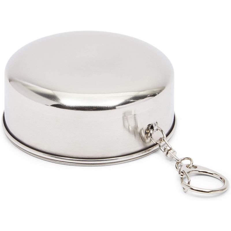 Okuna Outpost 2 Pack Stainless Steel Portable Collapsible Shot Glasses Cup Tumbler for Camping, Travel (8.4 oz)