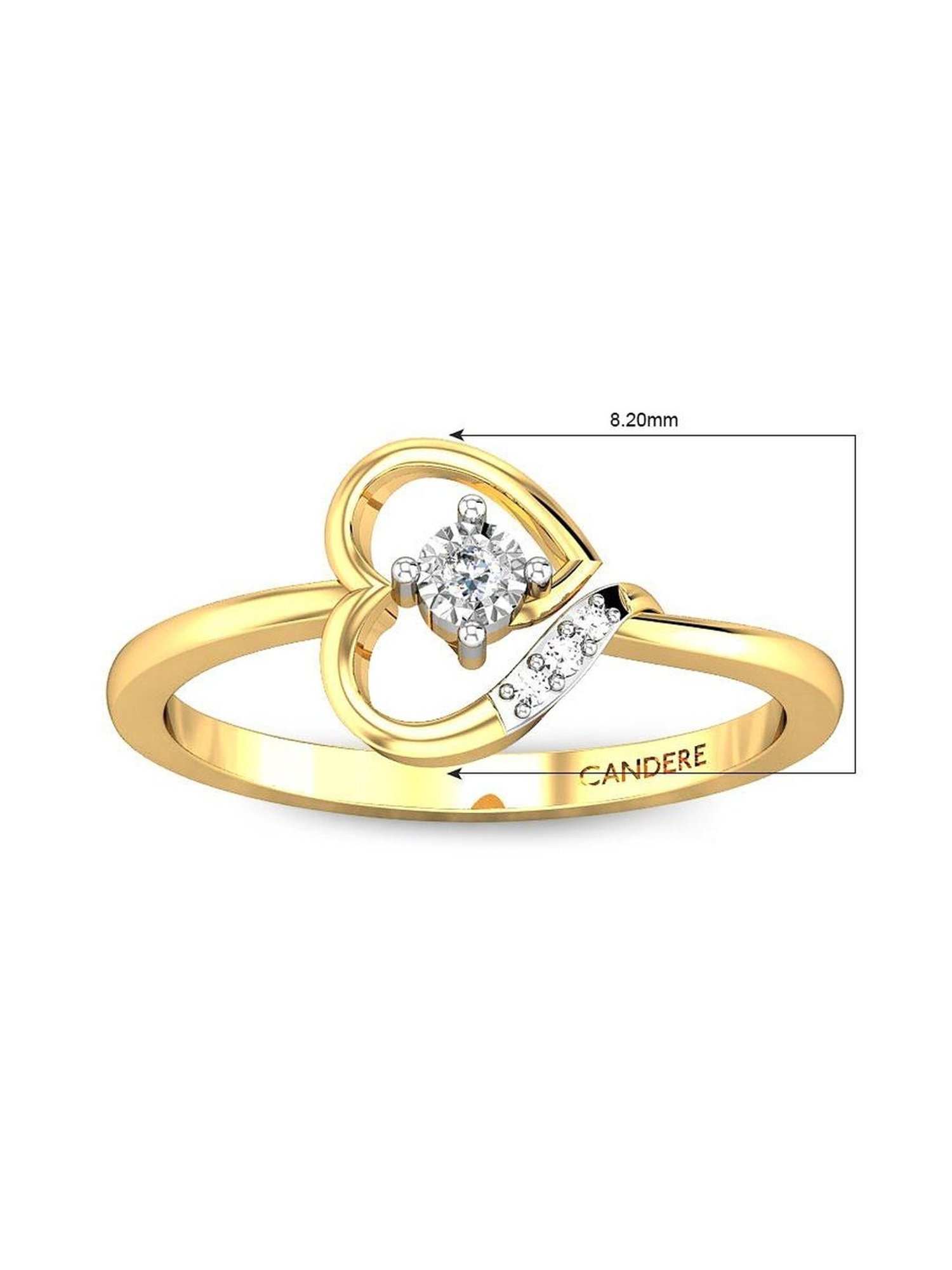 Candere by Kalyan Jewellers 18k Rose Gold & Diamond Ring for Women
