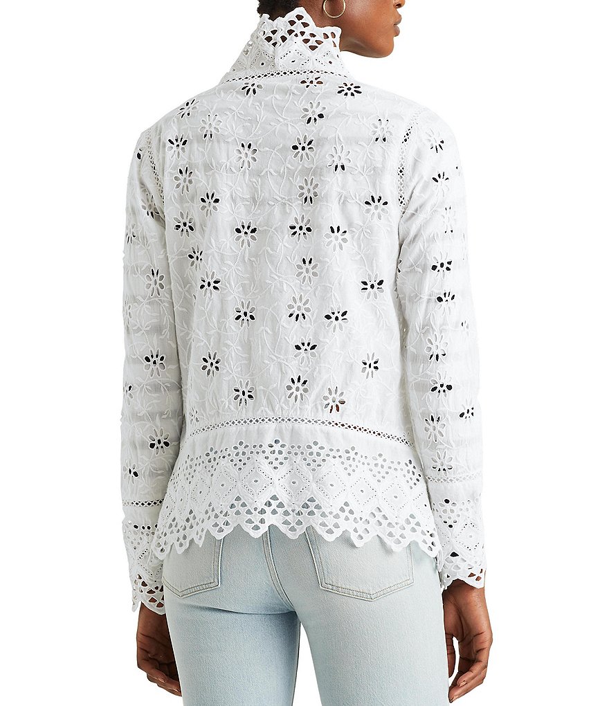 Caroline Rose Tissue Linen Bracelet Sleeve Shirt Jacket