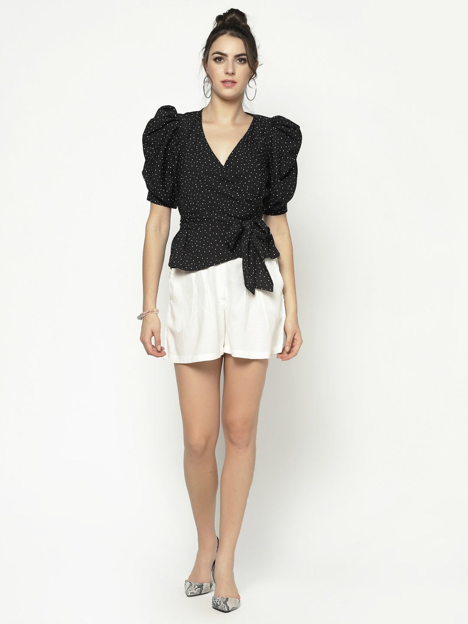 Sera Black Printed Top